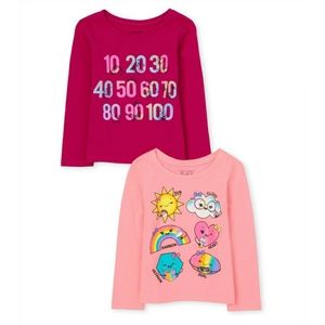 NWT Baby Girls Graphic Tee 2-Pack